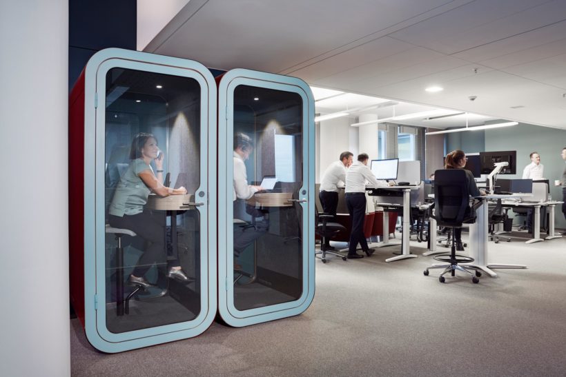 Framery O office pods in use at Collier office