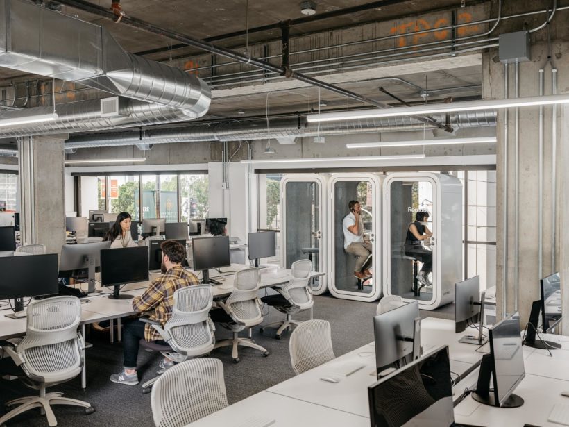 Framery O booths in an open concept office