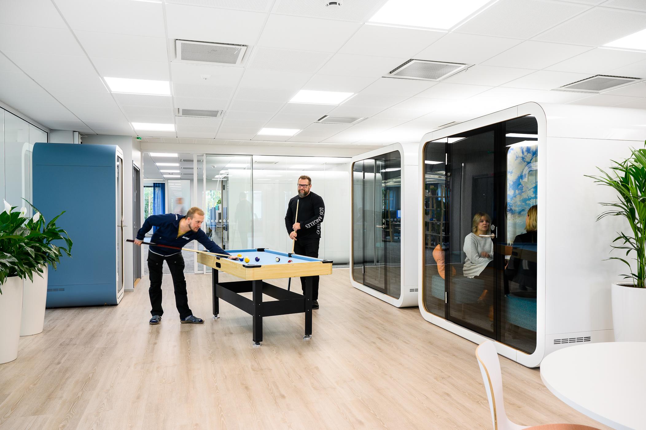 Framery Q booths at a recretional area