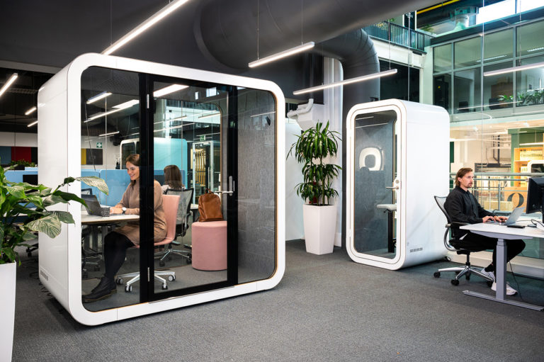 Meetings in Framery pods.