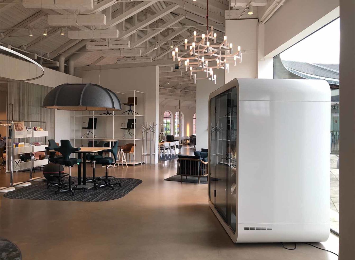 Framery Q office pod in Input Interior showroom, Borås, Sweden