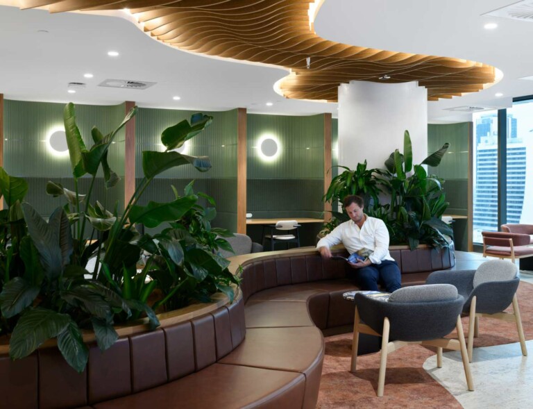 Man sitting in an open-plan office