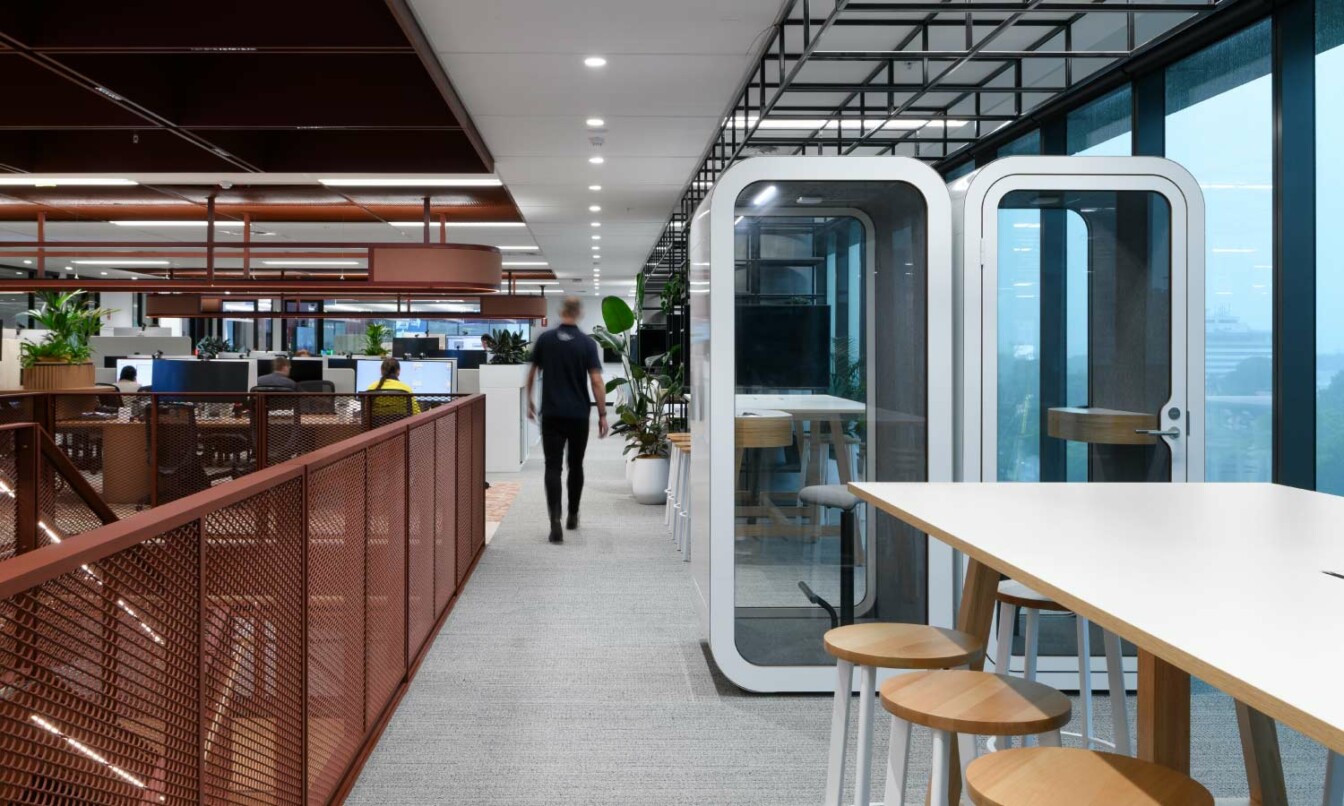 Framery O soundproof office phone booths in office, Brisbane