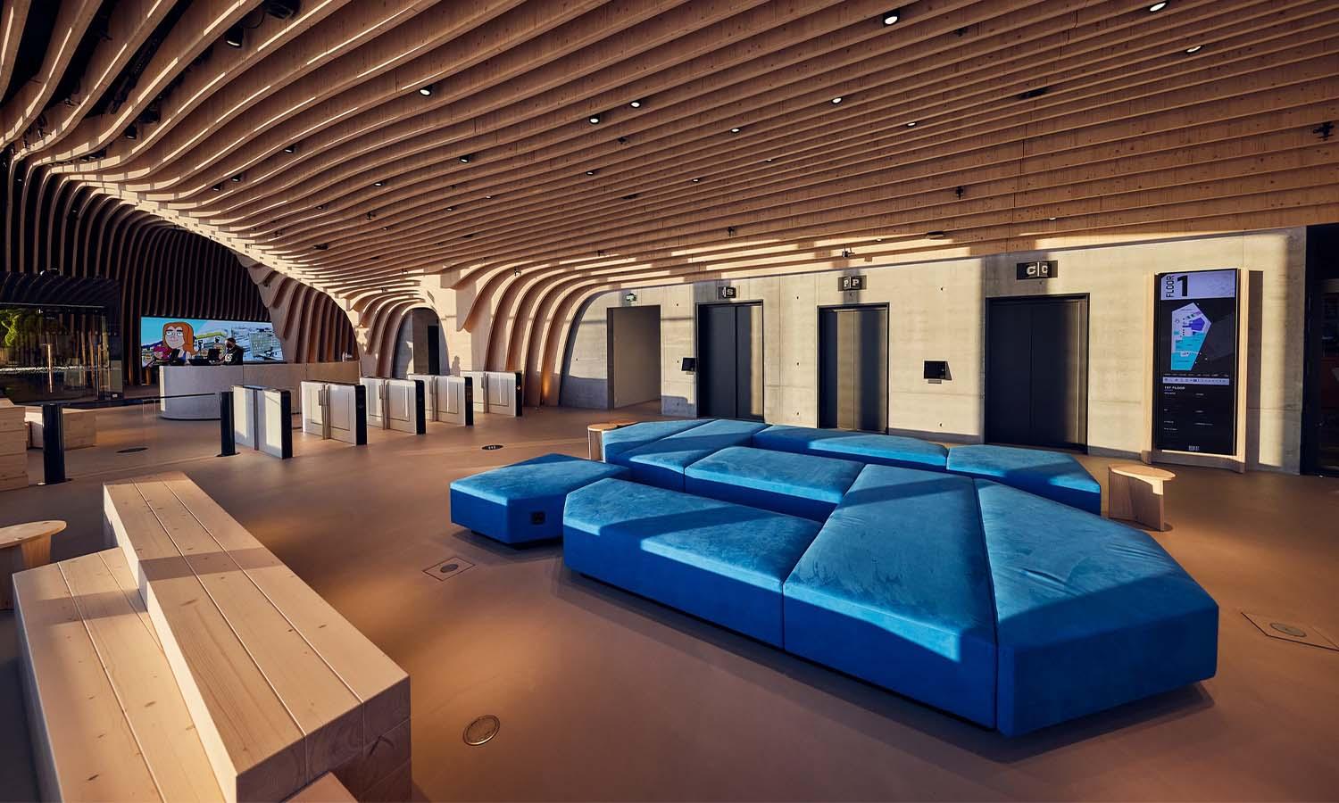 A lounge area of Supercell Helsinki headquarters.