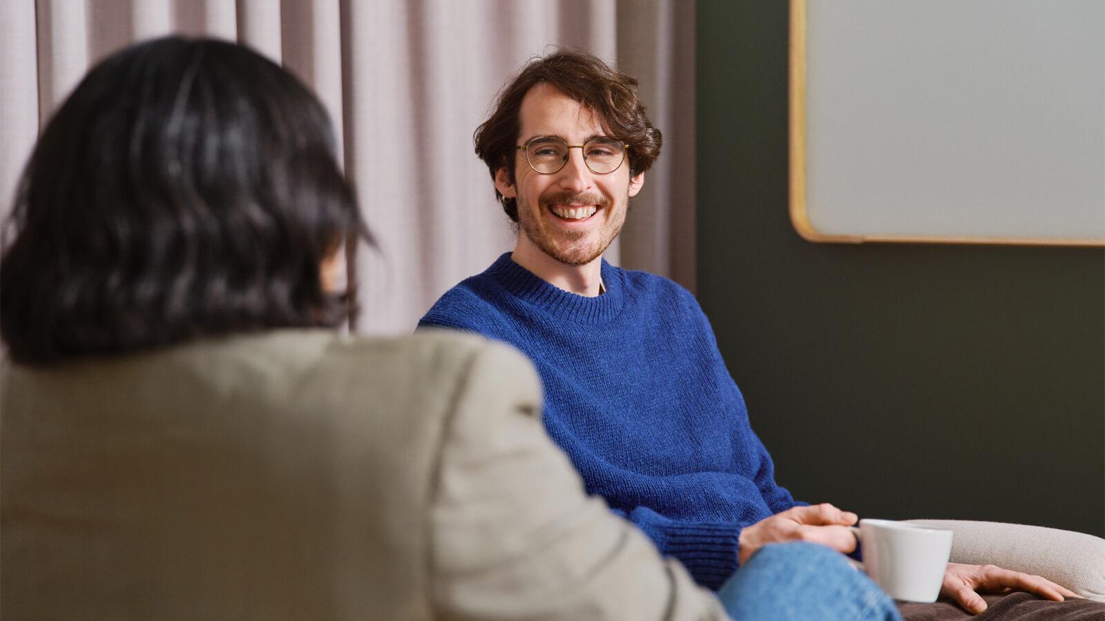 Man smiling at the camera