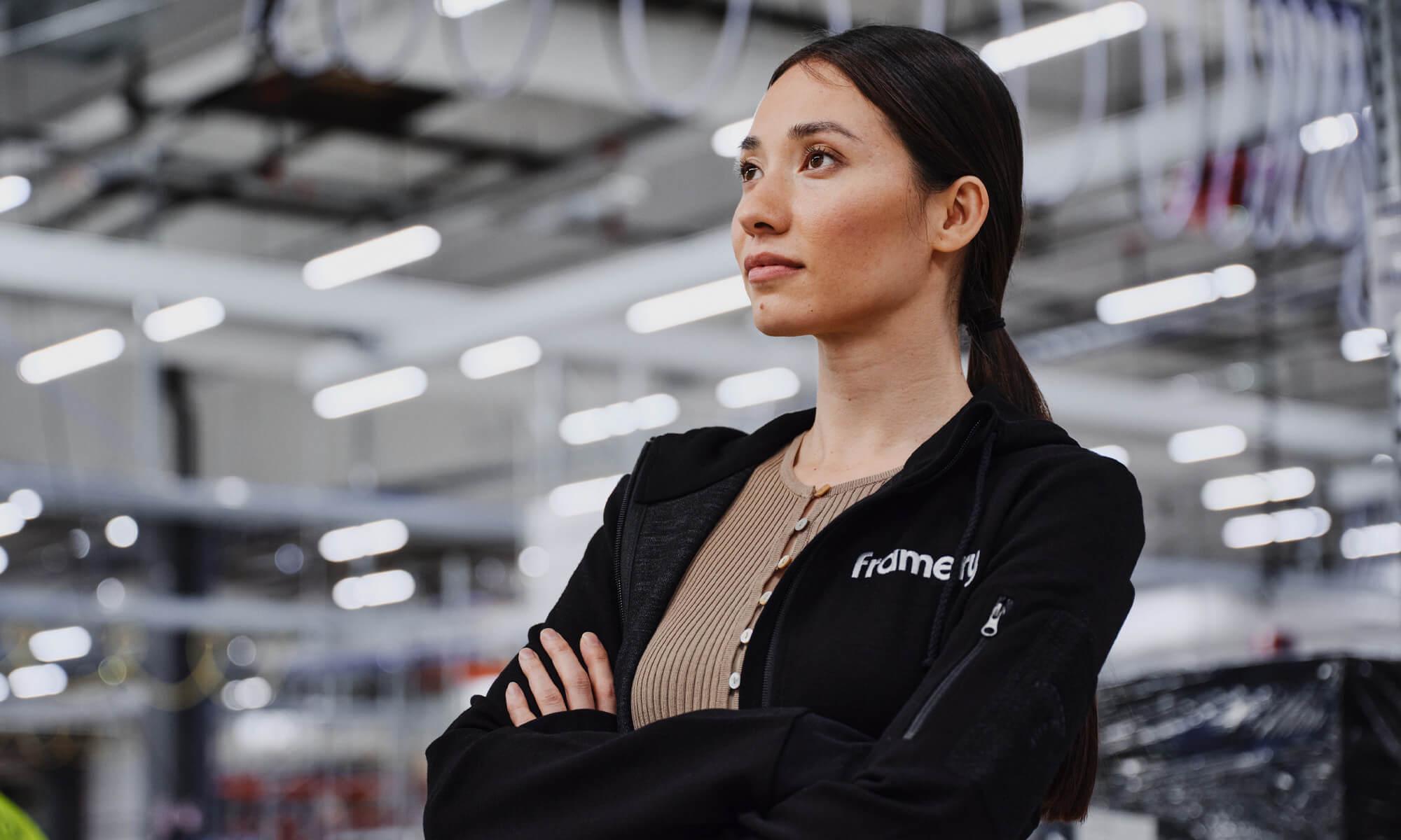 Confident woman staring into the horizon