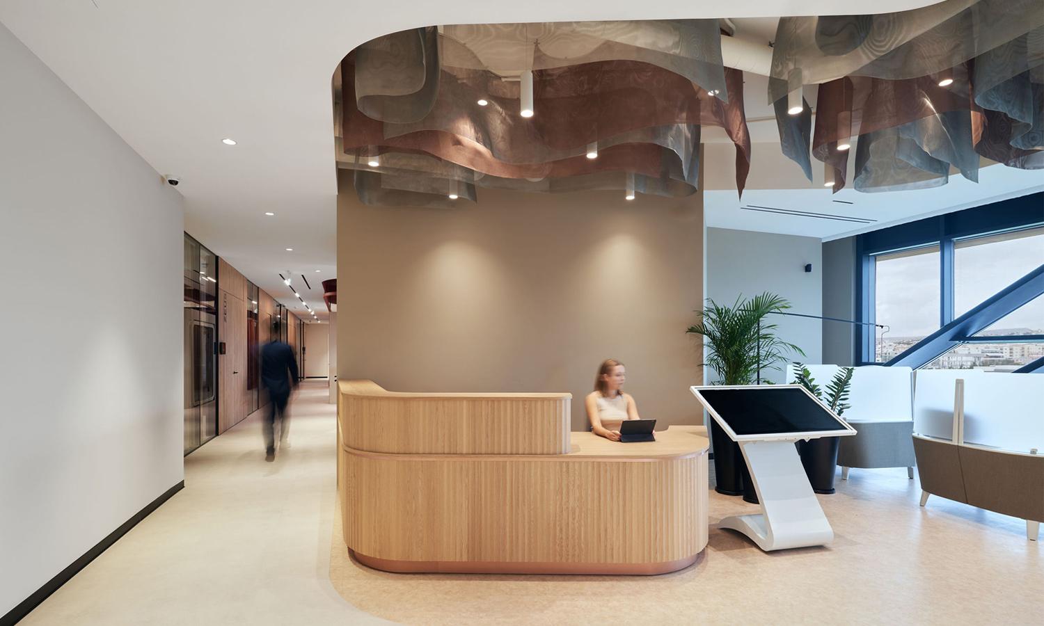 A light and modern office reception.