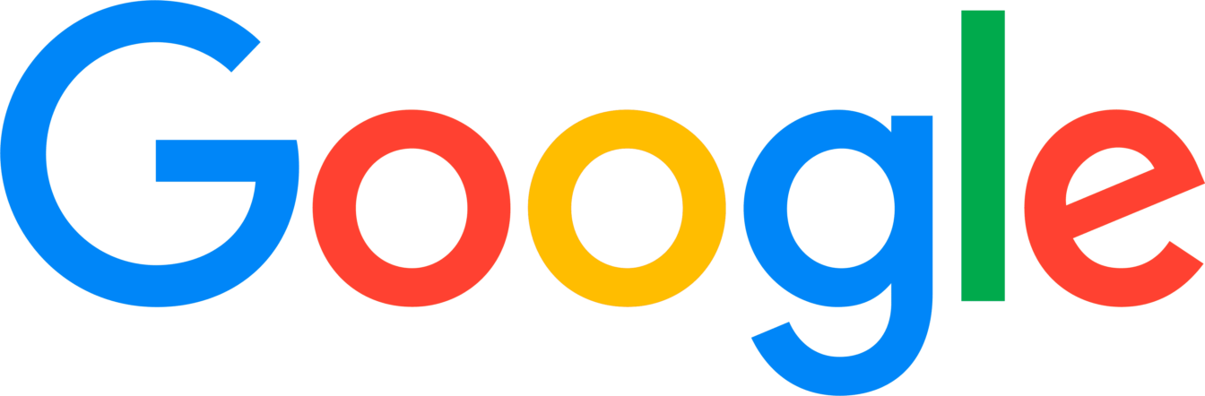 Google logo in multicolored letters on a white background.